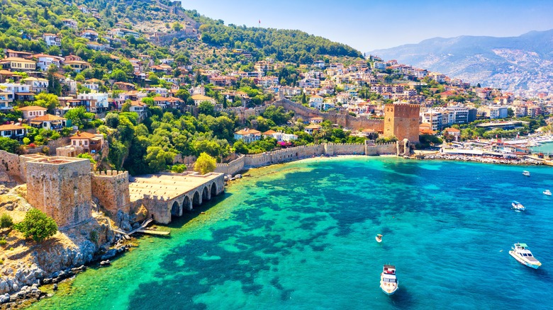 boats and harbor of Alanya