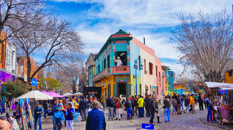 Colorful street in Buenos Aires