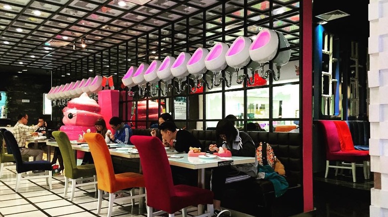 diners at Modern Toilet Restaurant