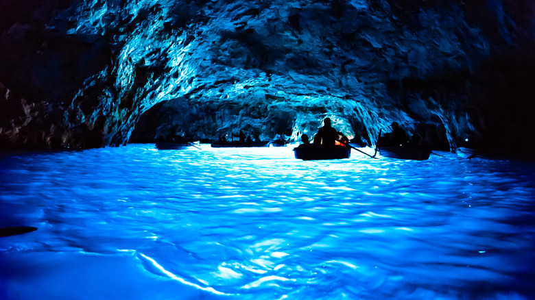 Boats in the Blue Grotto