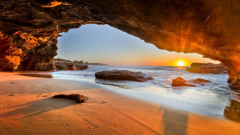 Caves Beach at sunrise