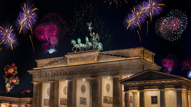 Fireworks at Brandenburg Gate