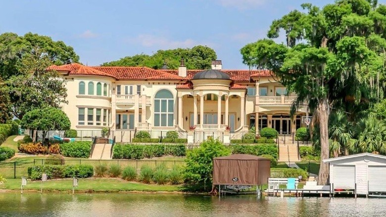 Orlando mansion seen from the water