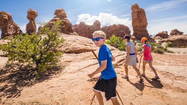 Family in Arches National Park