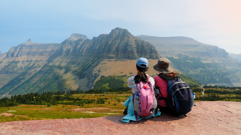 Couple enjoying Glacier Park