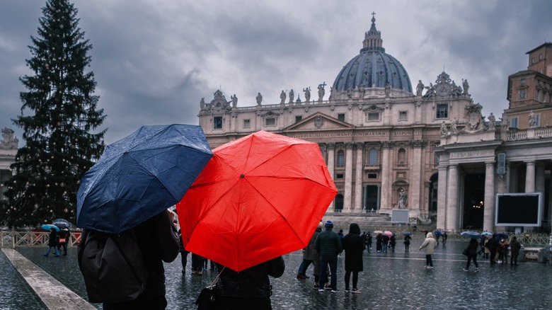 Rain outside the Vatican 