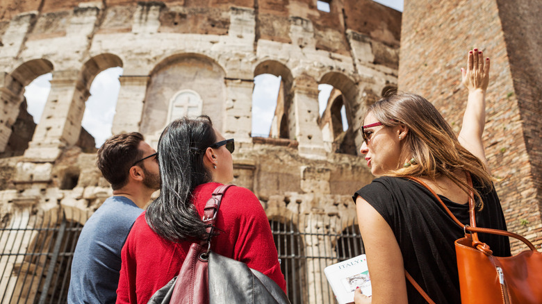 Tourists on tour in Rome