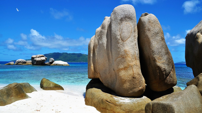 rock formation Cousine Island