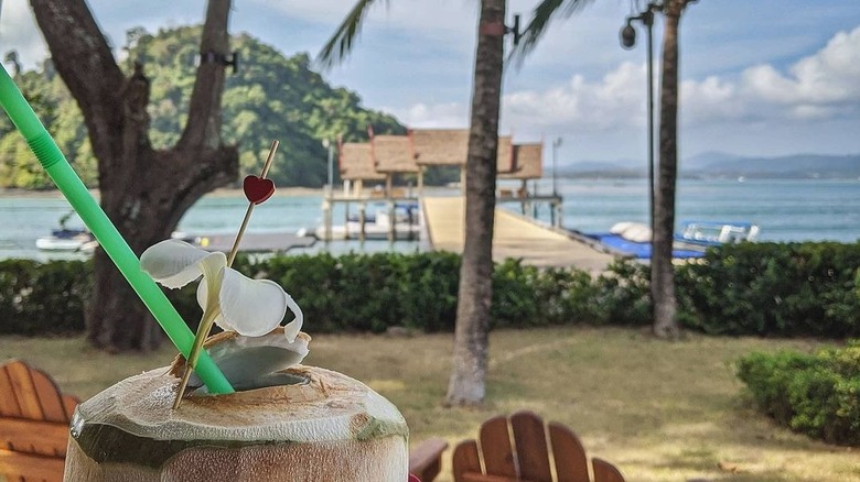 coconut drink Koh Rang Noi