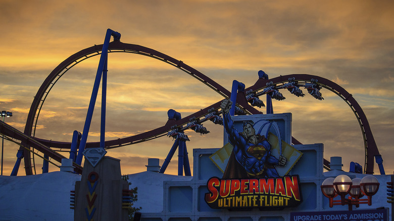 Superman themed roller coaster