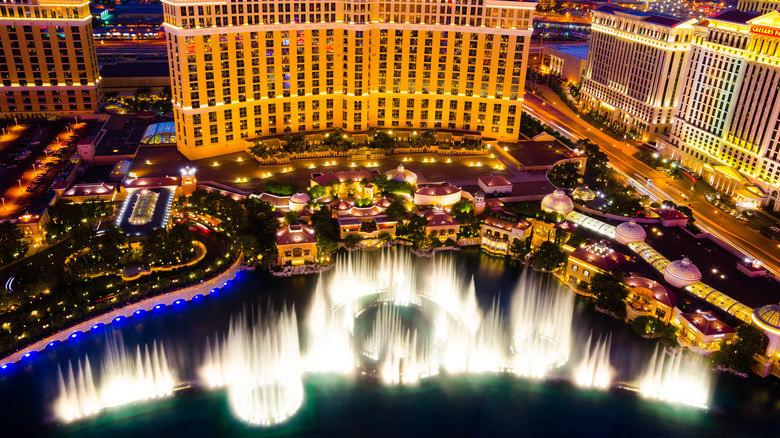 front of Bellagio from above