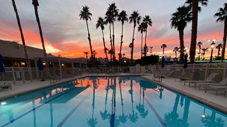 Outdoor Resort Indio orange sunset