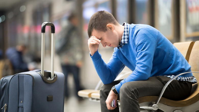 frustrated traveler
