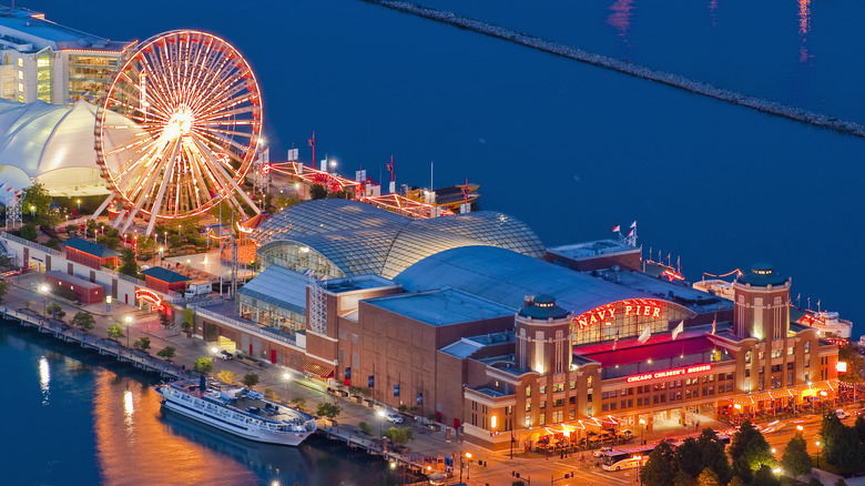 Aerial view of Chicago's Navy Pier