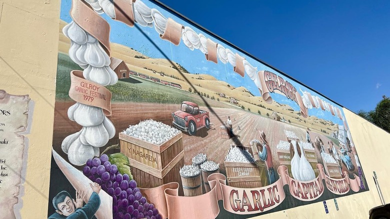 Mural at Gilroy Garlic Festival