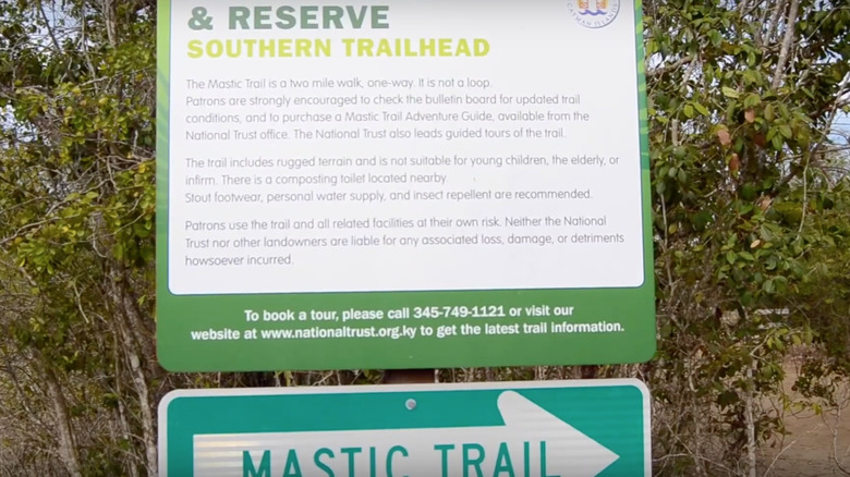 Sign for the Mastic Trail