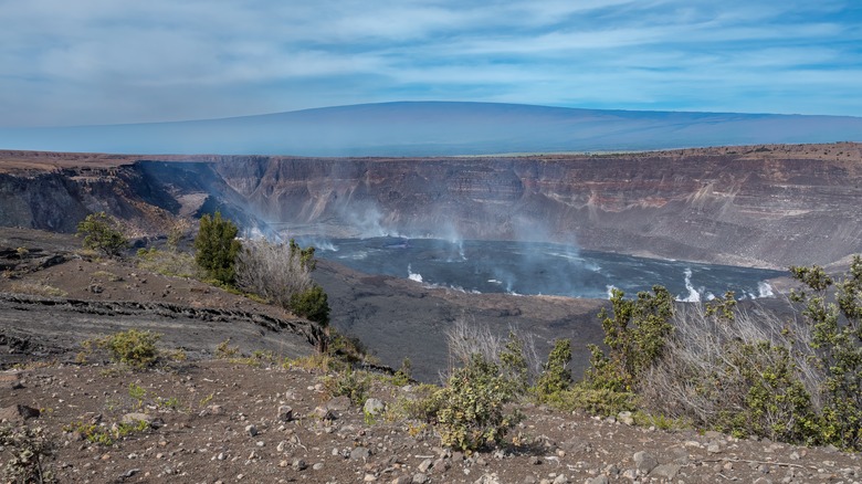 Crater of Kilauea volcano