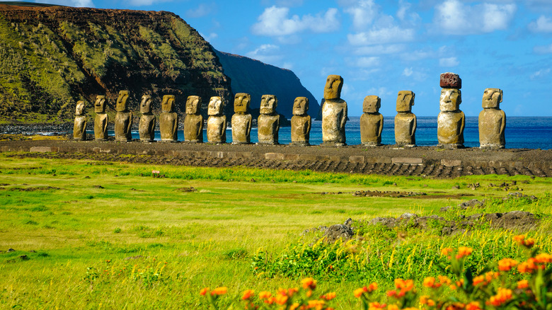 Moai on Rapa Nui