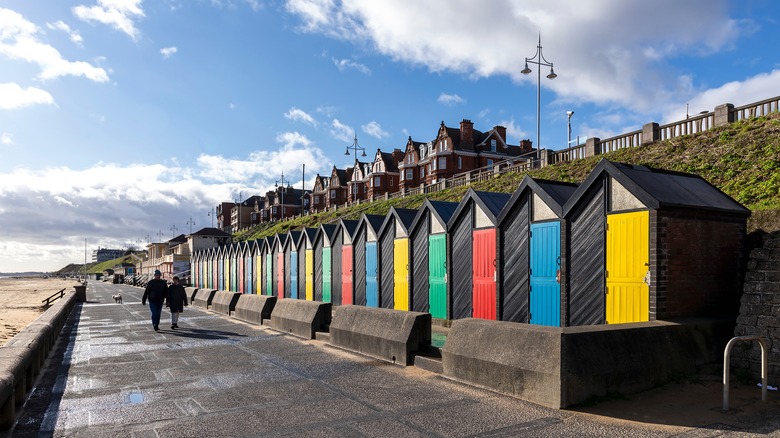 Beach houses at Lowestoft