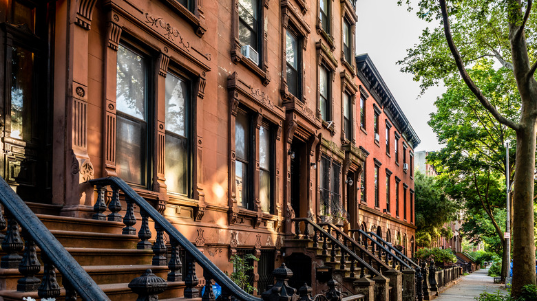 A residential block in Brooklyn