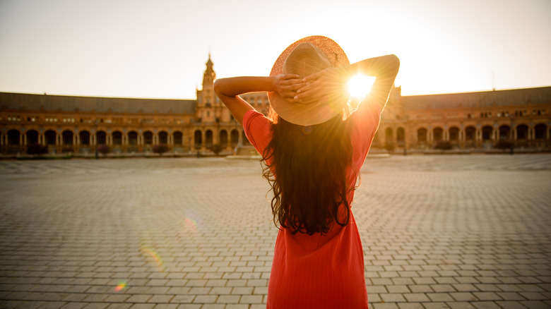 Traveler exploring Seville