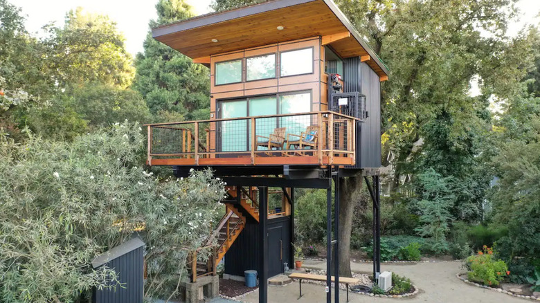 Contemporary treehouse in California