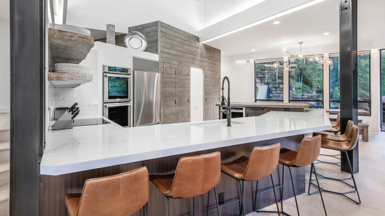 Modern kitchen at Utah treehouse