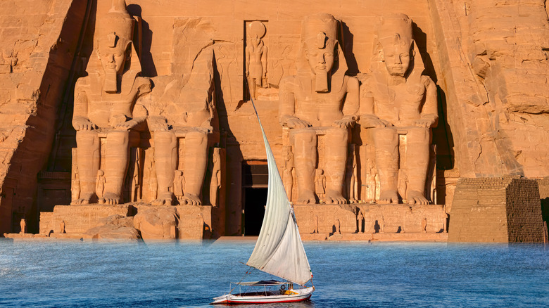 A sailboat on the Nile River in Egypt