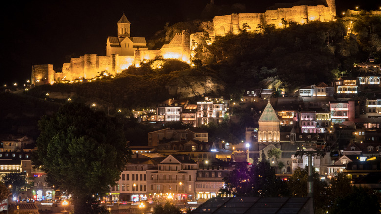 Night view of Tbilisi, Georgia