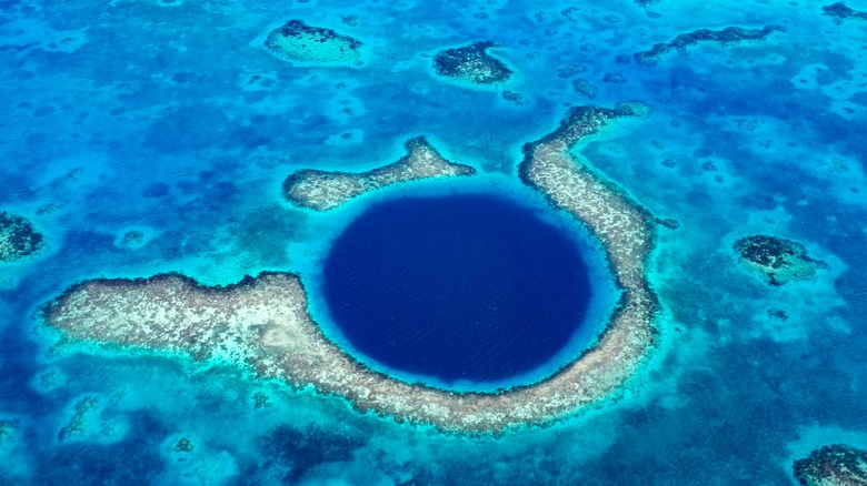 aerial view of Blue hole