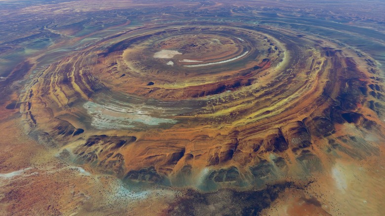 aerial view of Richat Structure