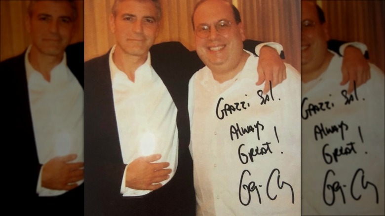 George Clooney with Patsy's owner