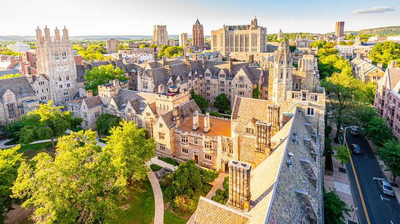 sky view of Yale University