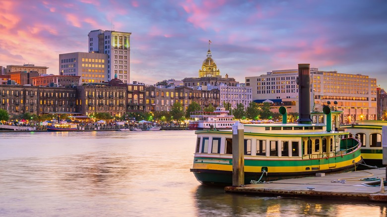 Savannah waterfront view