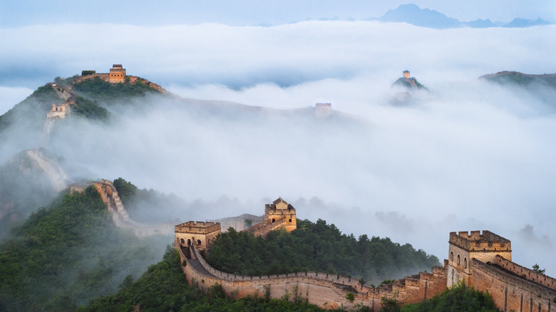 foggy Great Wall of China