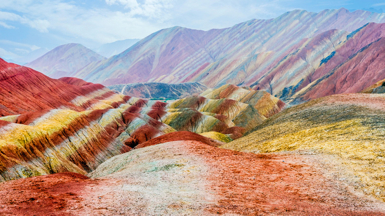 striped colors of Rainbow Mountains