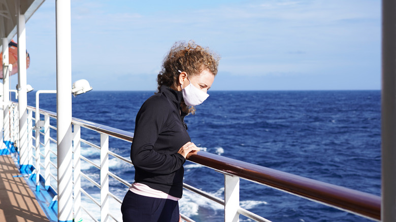 woman on a cruise ship