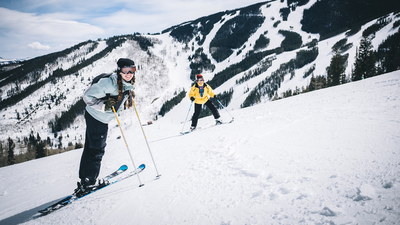 Skiers at Beaver Creek Resort