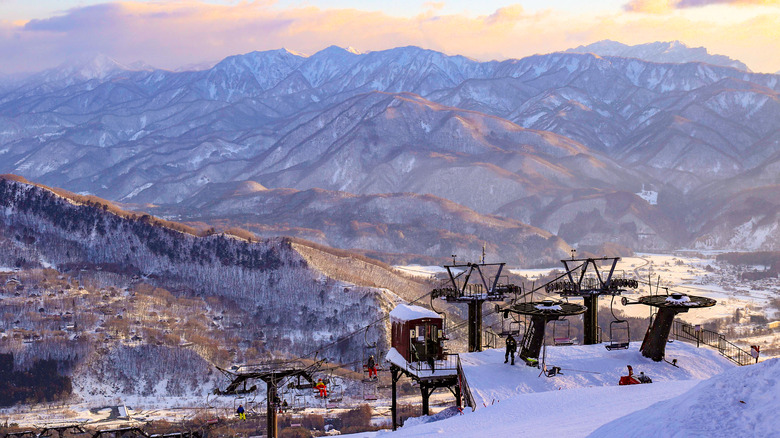 Ski slopes in Hakuba