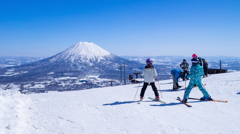 Skiing at Niseko, Japan