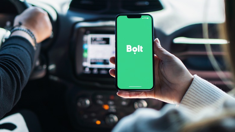 Bolt logo on phone