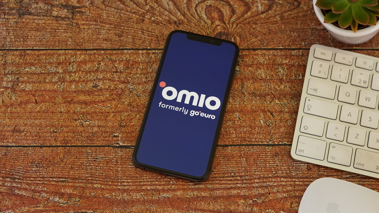 Omio logo on phone