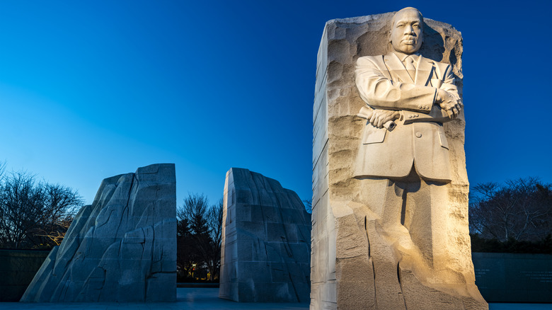 MLK Memorial split mountain stone