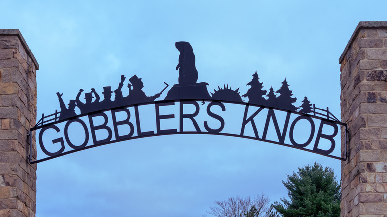 Gobbler's Knob entrance on Groundhog Day