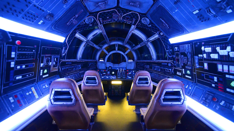 Interior of Millennium Falcon ride