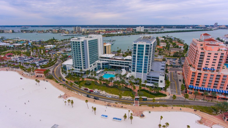 luxury Wyndham hotel on beach