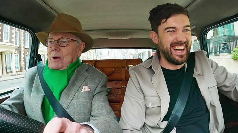 Michael Whitehall drives his son