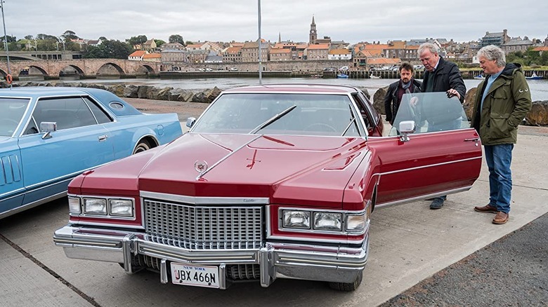 Grand Tour hosts examine a car