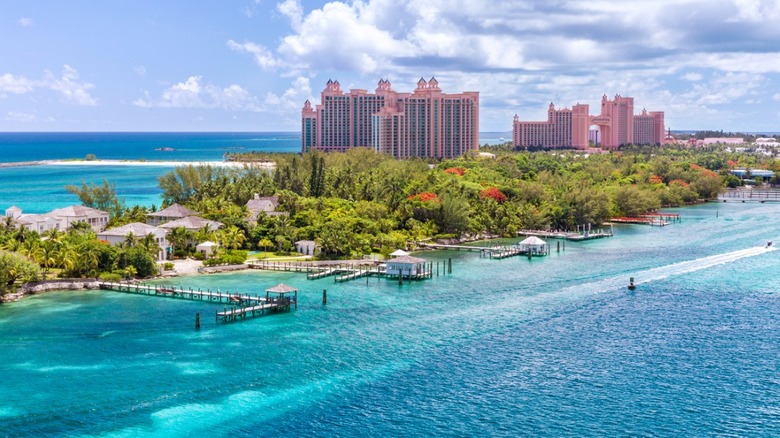 resorts and blue water in The Bahamas