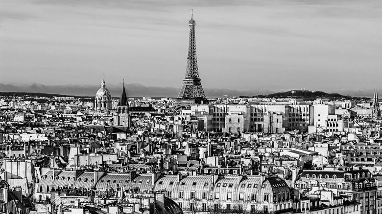 Vintage photo of Eiffel Tower